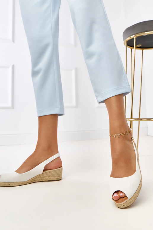 Valged espadrille platvormsandlid Nevarez