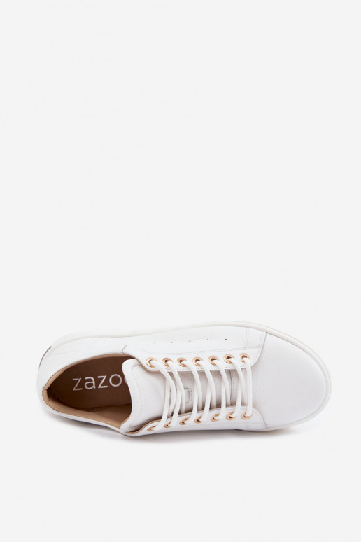 Valged naiste spordijalatsid platvormiga Zazoo N408S7