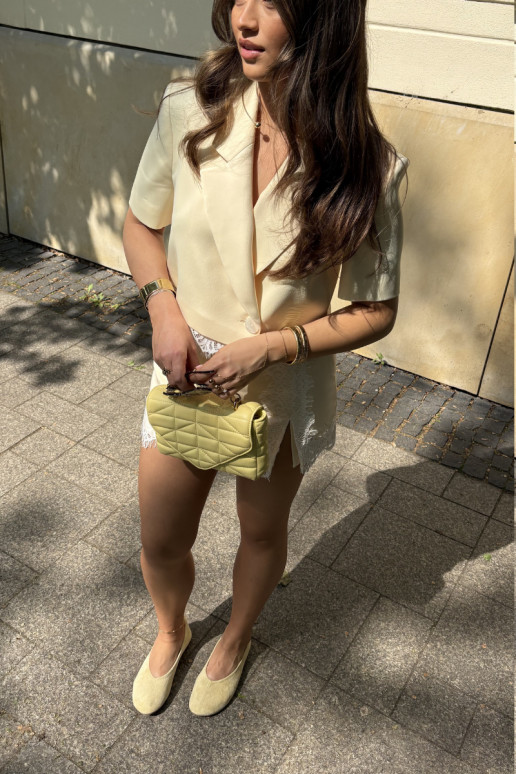 Kollased faux suede ballerinad Camdena