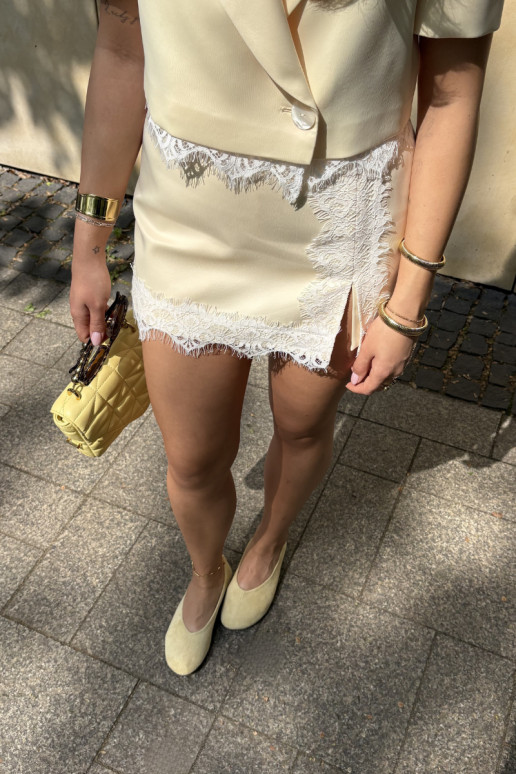 Kollased faux suede ballerinad Camdena
