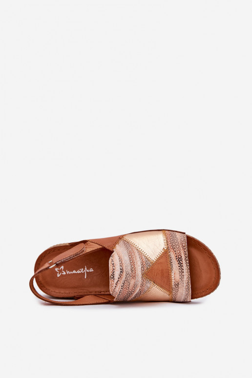 Pruunid naiste sandaalid platvormiga Braid Tai turiciejka L7067-29