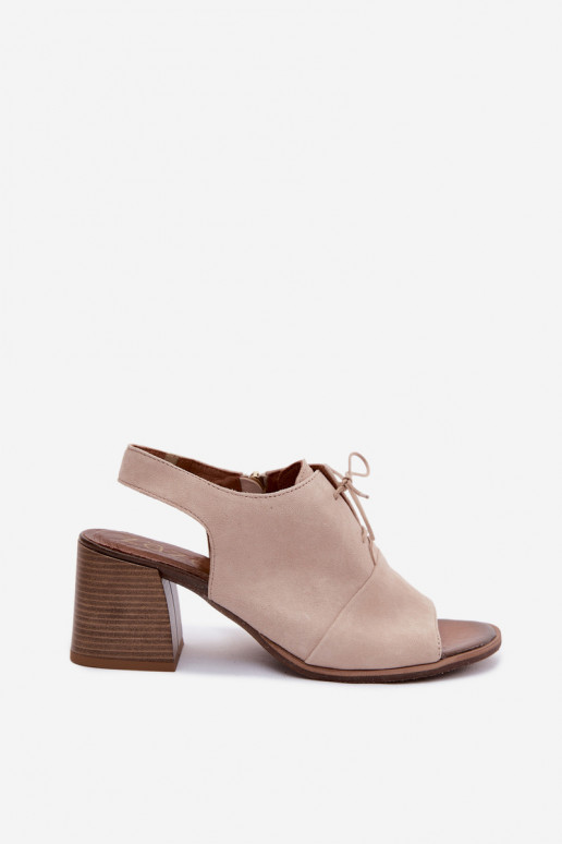 Ehkroosa elegants kunstveluurist kõrged kontsad stiilsete detailidega Zazoo 40523