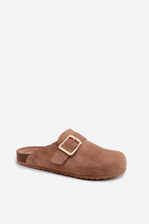 Klopi sussid kuldsete pandlitega khaki Taffira