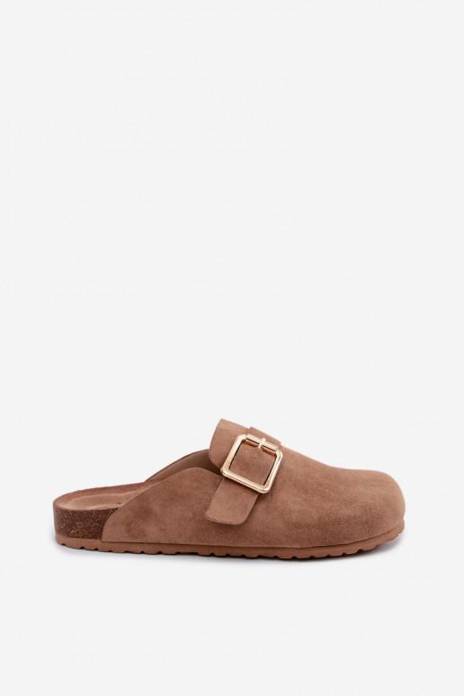 Klopi sussid kuldsete pandlitega khaki Taffira