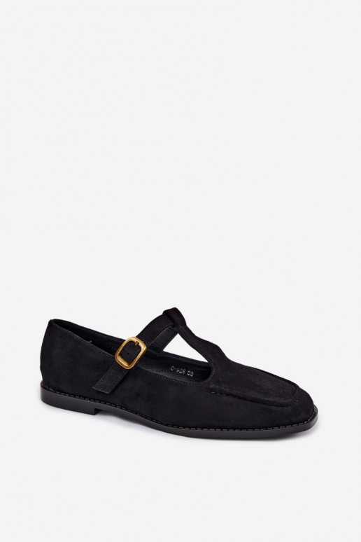 Mustad naiste kingad rihmadega kunstsuede Bonnia