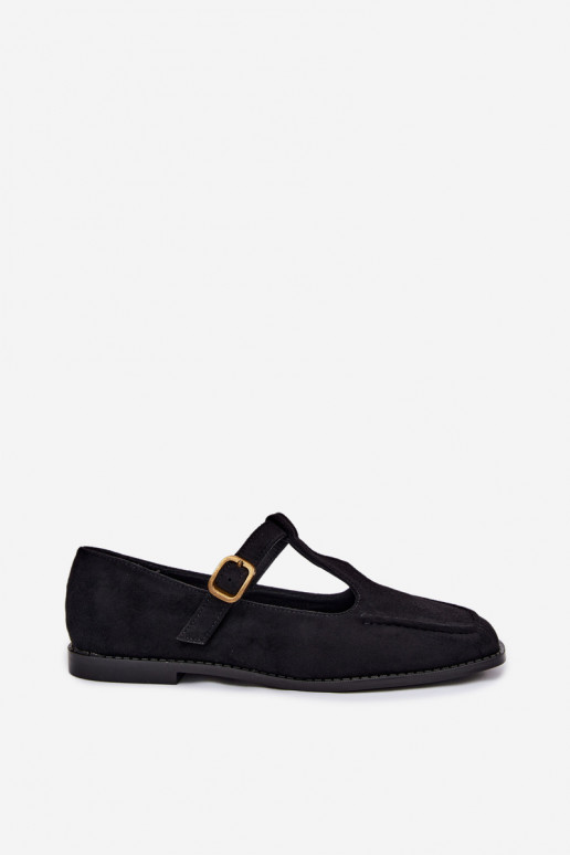 Mustad naiste kingad rihmadega kunstsuede Bonnia