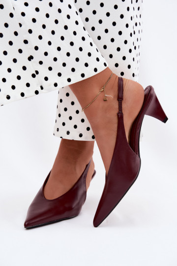Kandilised sandaalid kunstnahast bordo Sapphire