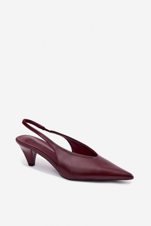 Kandilised sandaalid kunstnahast bordo Sapphire