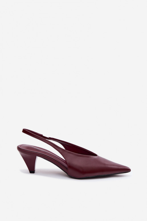 Kandilised sandaalid kunstnahast bordo Sapphire