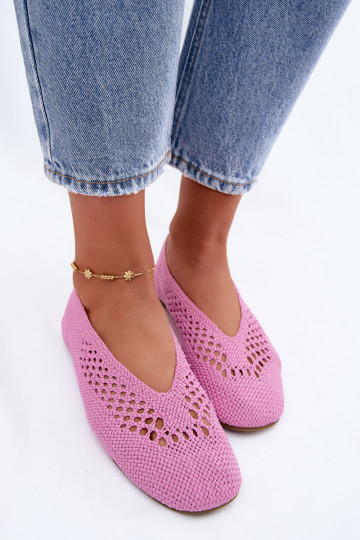 Lõigatud lame ballerinas roosas Hibisca