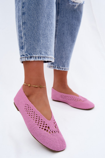 Lõigatud lame ballerinas roosas Hibisca 2