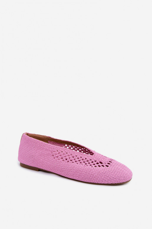 Lõigatud lame ballerinas roosas Hibisca