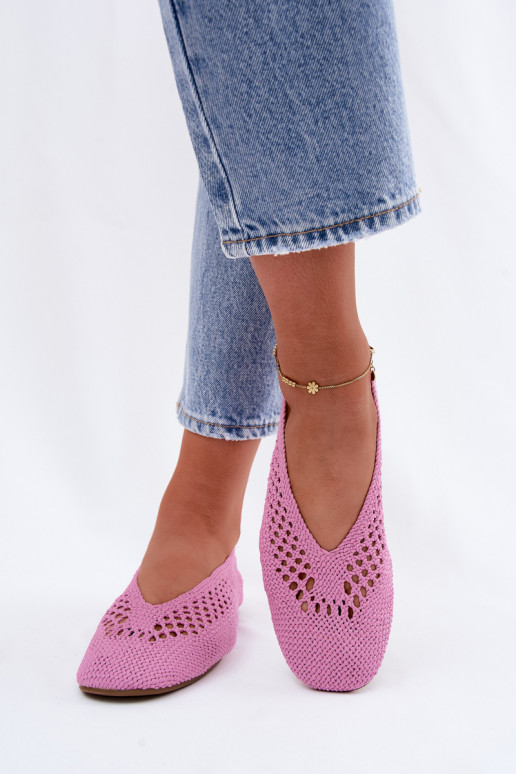 Lõigatud lame ballerinas roosas Hibisca