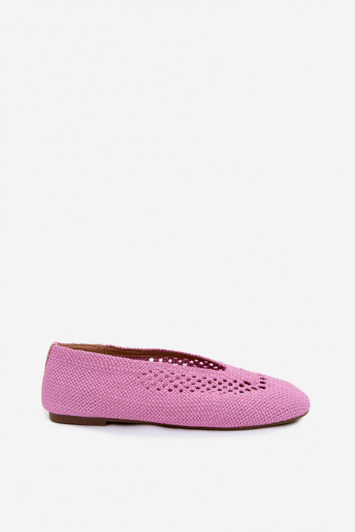 Lõigatud lame ballerinas roosas Hibisca