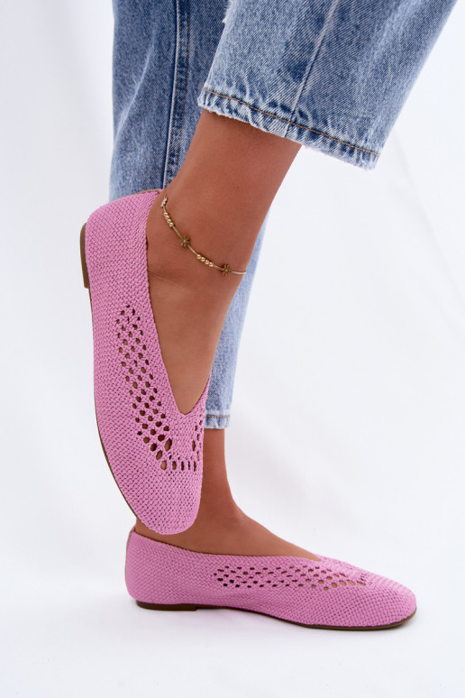 Lõigatud lame ballerinas roosas Hibisca