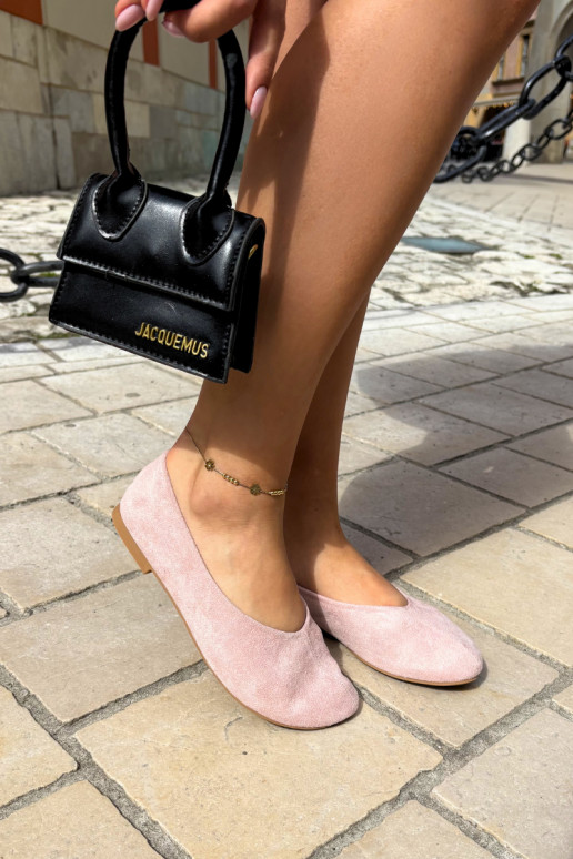 Ballerinad roosas kunstsuede Camdena