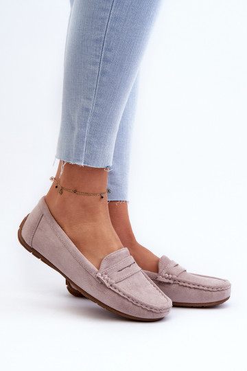 Elegantsed lillad seemisnahast mokasiinid Lenvie 2