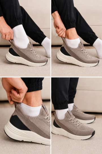 Meeste slip-on spordijalatsid platvormiga Kobbo 102421 liivavärvi