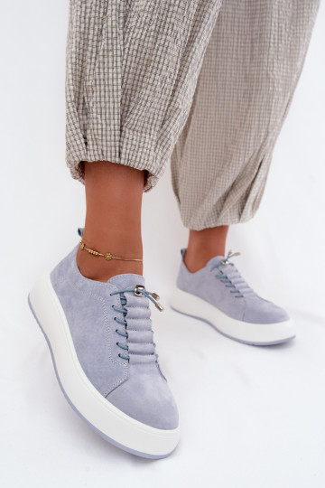 Sinised platvormi sneakersid kunstnahast Blushy 2