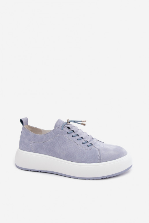 Sinised platvormi sneakersid kunstnahast Blushy