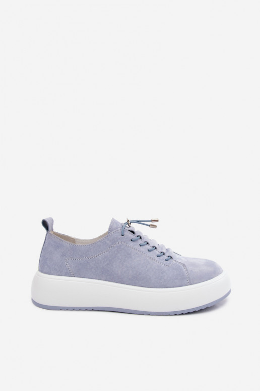 Sinised platvormi sneakersid kunstnahast Blushy