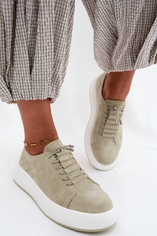 jalatsid Sneakers tüüpi jalanõud platvormigaPealturalnego seemisnakhsedu mündiroheline Blushy