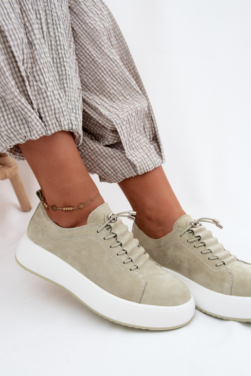 jalatsid Sneakers tüüpi jalanõud platvormigaPealturalnego seemisnakhsedu mündiroheline Blushy