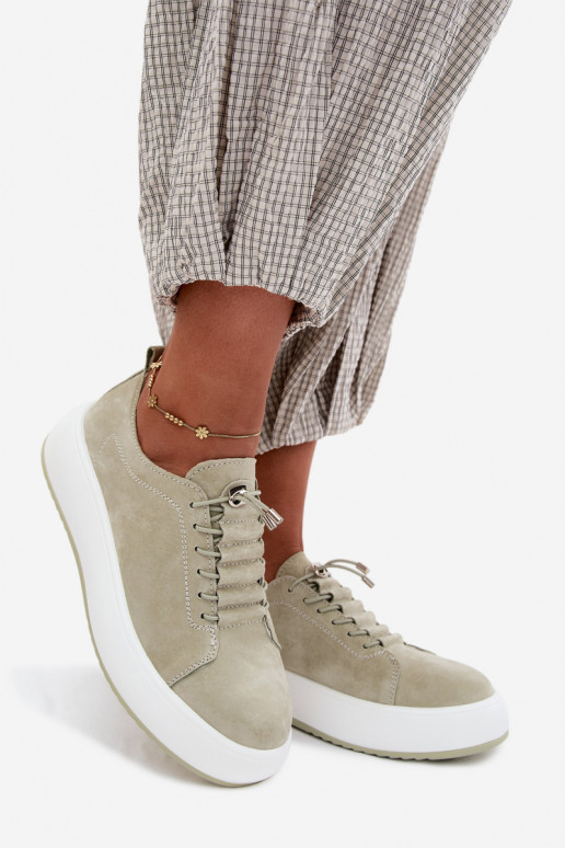 jalatsid Sneakers tüüpi jalanõud platvormigaPealturalnego seemisnakhsedu mündiroheline Blushy