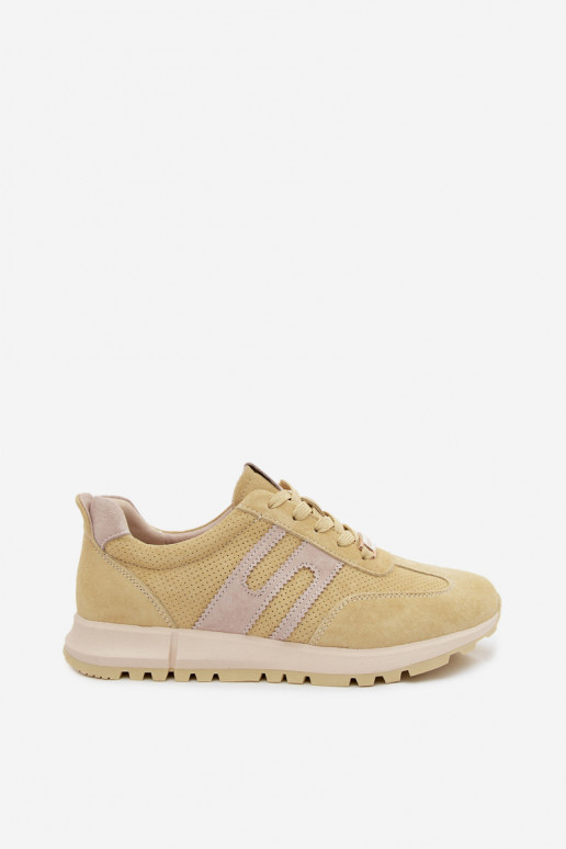 Kollased naiste spordijalatsid Lovey kunstsuede'ist
