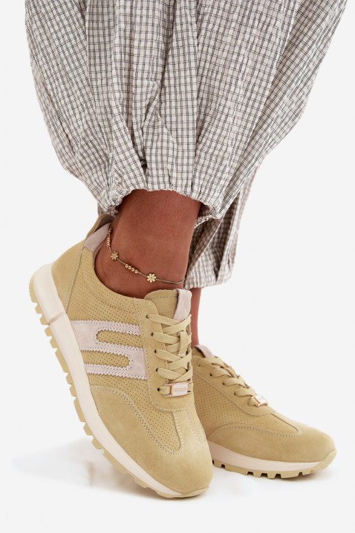 Kollased naiste spordijalatsid Lovey kunstsuede'ist