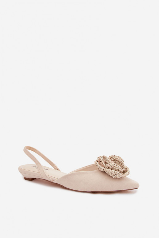 Naiste sandaalid kaunistustega elevandiluust kunstsuede Gardenia