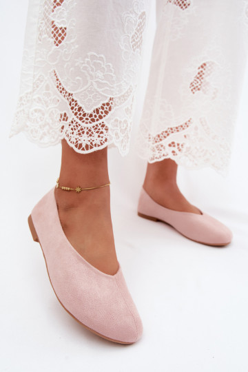 Ballerinad roosas kunstsuede Camdena