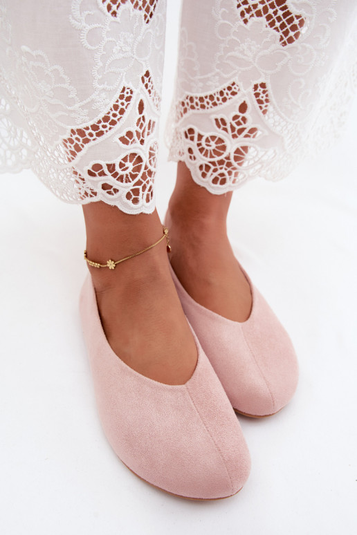 Ballerinad roosas kunstsuede Camdena