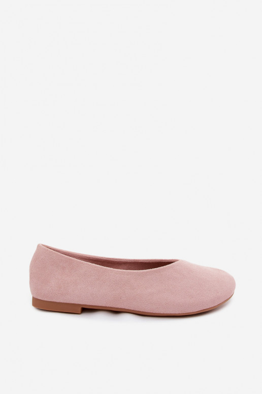 Ballerinad roosas kunstsuede Camdena