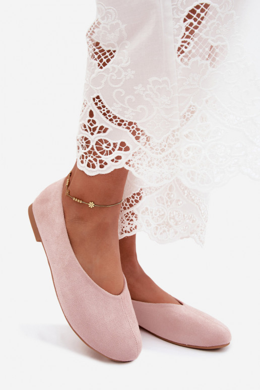 Ballerinad roosas kunstsuede Camdena