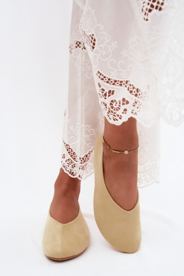 Kollased faux suede ballerinad Camdena 2