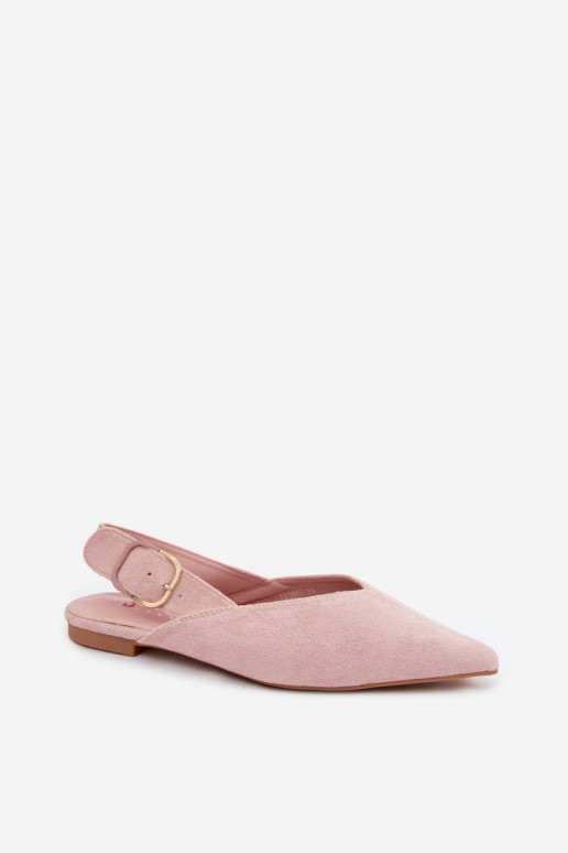 Roosad ballerina kingad klambritega Tanelia