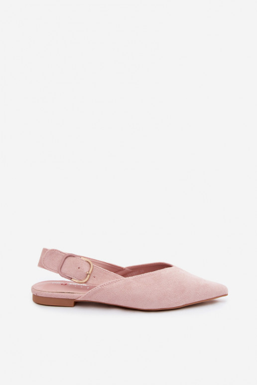 Roosad ballerina kingad klambritega Tanelia
