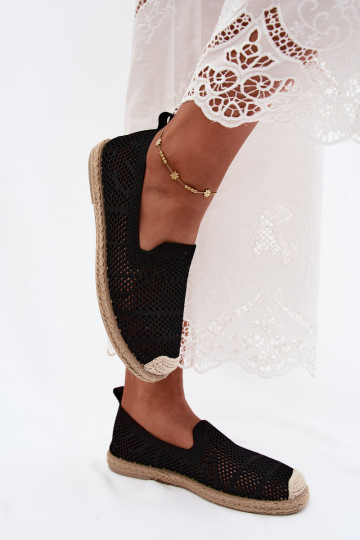 Mustad pitsilised espadrillid Candessa