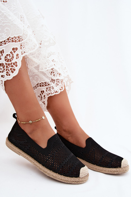Mustad pitsilised espadrillid Candessa