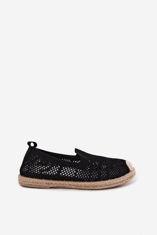 Mustad pitsilised espadrillid Candessa