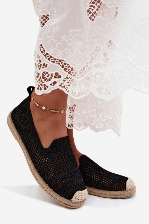 Mustad pitsilised espadrillid Candessa