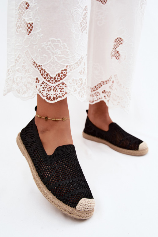 Mustad pitsilised espadrillid Candessa