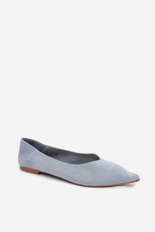 Sinised terava nina ballerinad kunstsuede Corabella