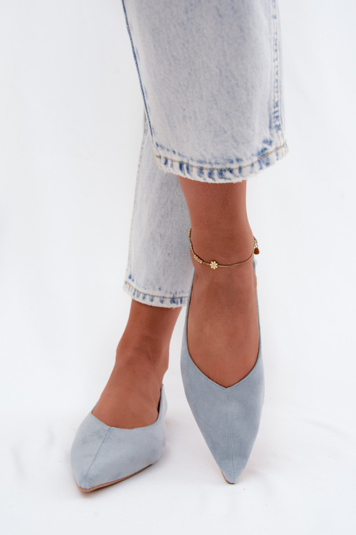 Sinised terava nina ballerinad kunstsuede Corabella