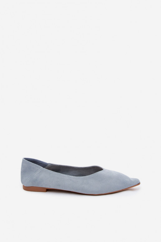 Sinised terava nina ballerinad kunstsuede Corabella