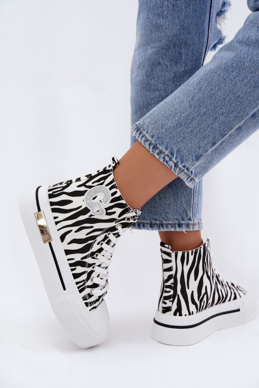 Vabaaja kingad platvormiga Zebra Meloria