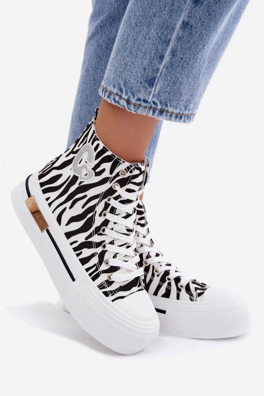 Vabaaja kingad platvormiga Zebra Meloria