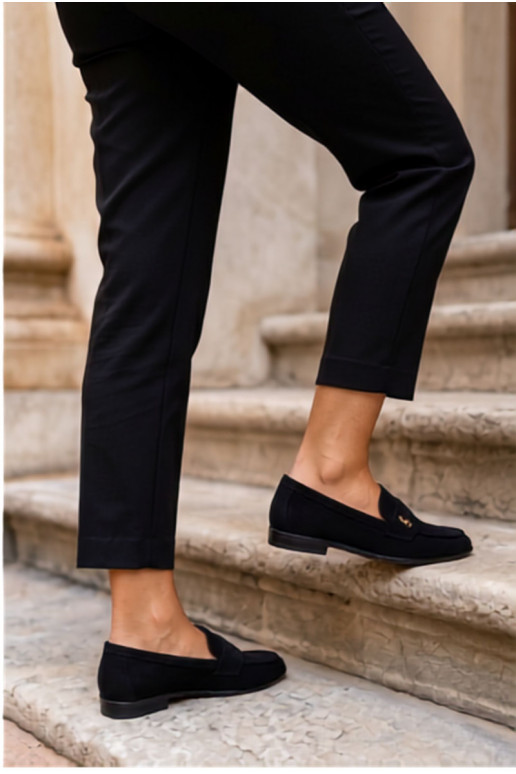 Must faux suede naiste mokasiinid Prestelle
