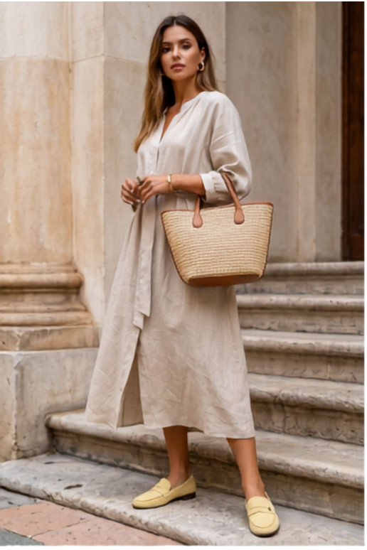 Kollased faux suede naiste mokasiinid Prestelle